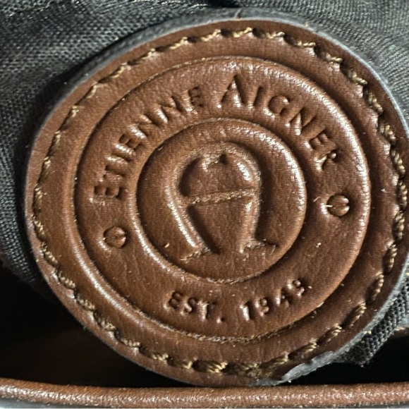 Etienne Agnier Mini Canvas/Leather Handbag - Picture 10 of 13